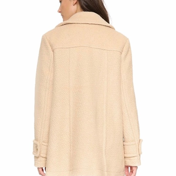 Cream Nubby Harnie Collar Peacoat - Picture 2 of 8